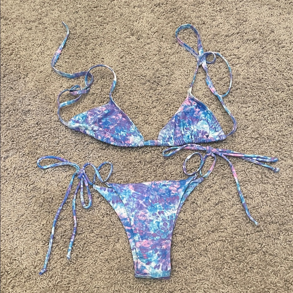 Colorful Tie-Dye Bikini Set